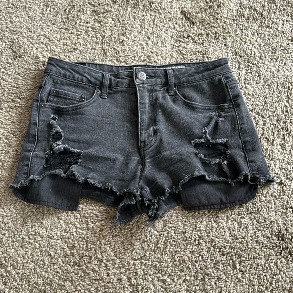 Black Jean Shorts